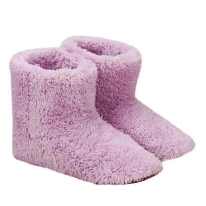 Heated Electric Foot Warmer Shoes Pink Winter Slippers Women Size 35-39