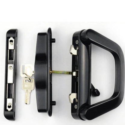 Glass Sliding Door Patio Handle Lock Black Entrance Security Hardware