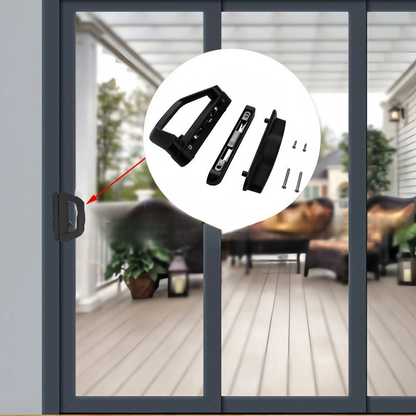 Glass Sliding Door Patio Handle Lock Black Entrance Security Hardware