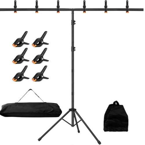Adjustable Photography Backdrop Stand Kit Portable Studio Support Frame