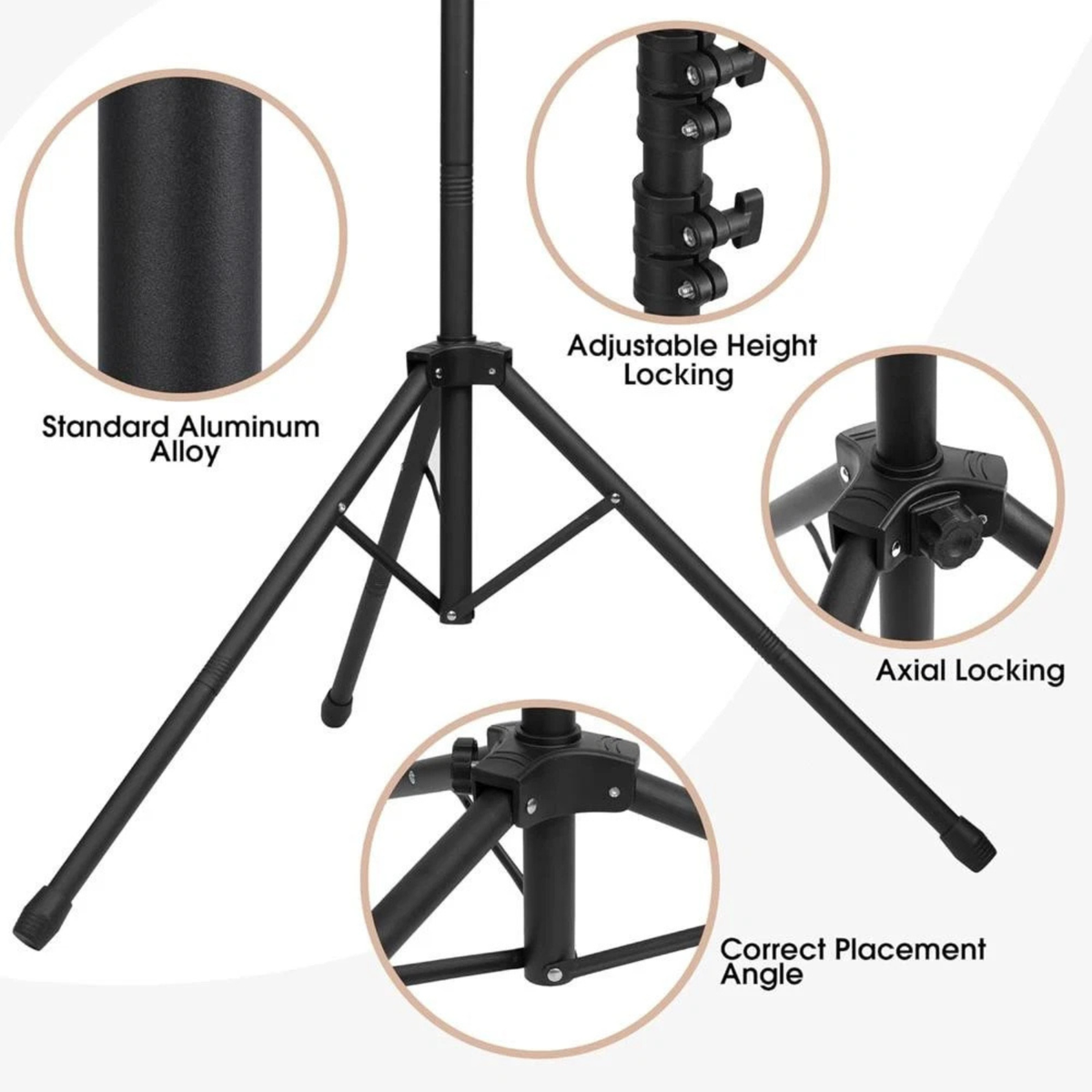 Adjustable Photography Backdrop Stand Kit Portable Studio Support Frame