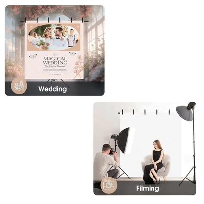 Adjustable Photography Backdrop Stand Kit Portable Studio Support Frame
