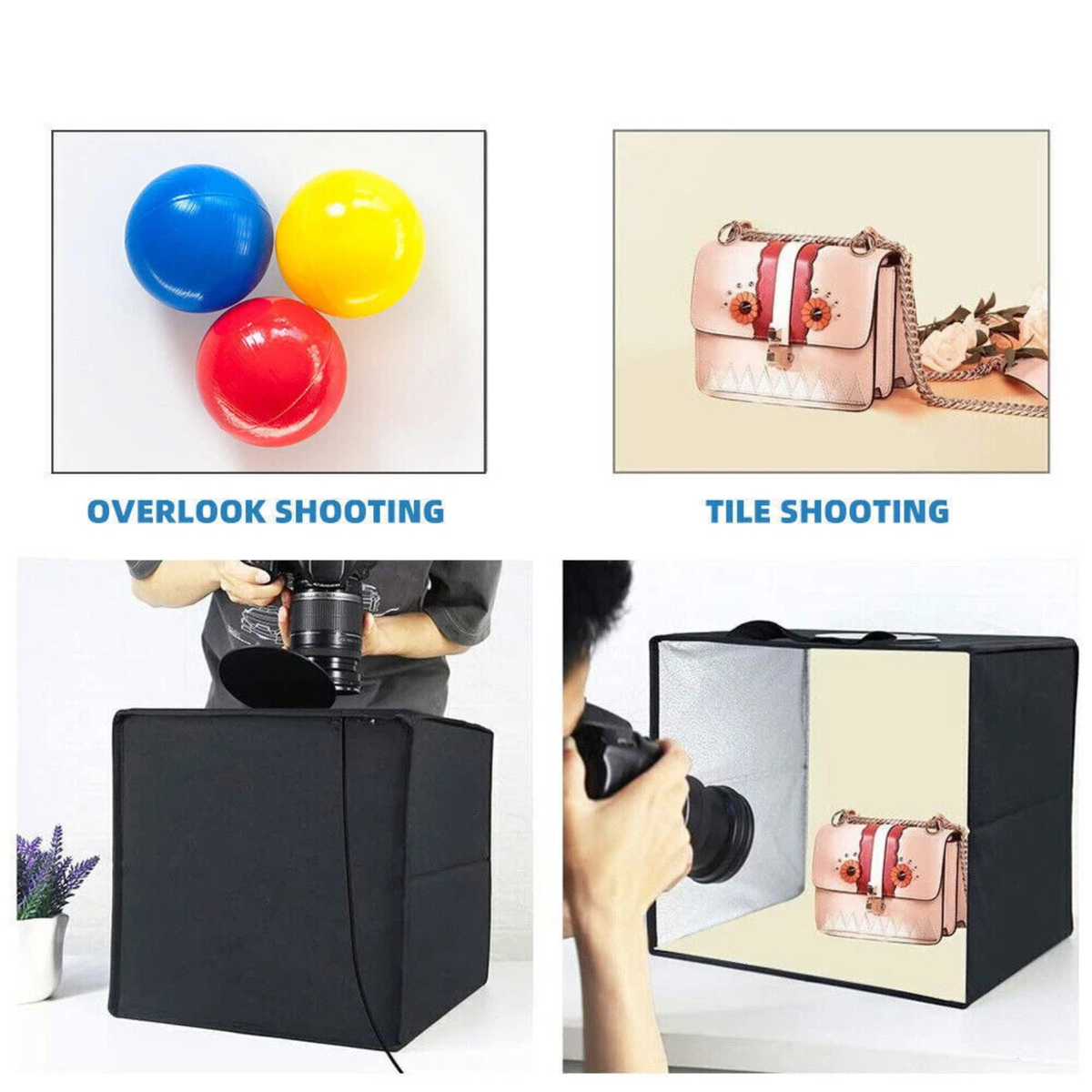 Photography Foldable Studio Light Box 40cm 144LED Light Setup Kit