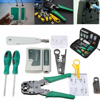 LAN CAT6/5 Network Cable Tester Crimper Tool Kit Ethernet Wire Set