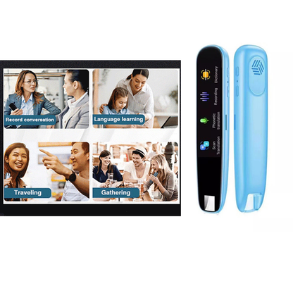 Pen Text Reading Smart Scan Translation 112+ Voice Language Translator Device Blue