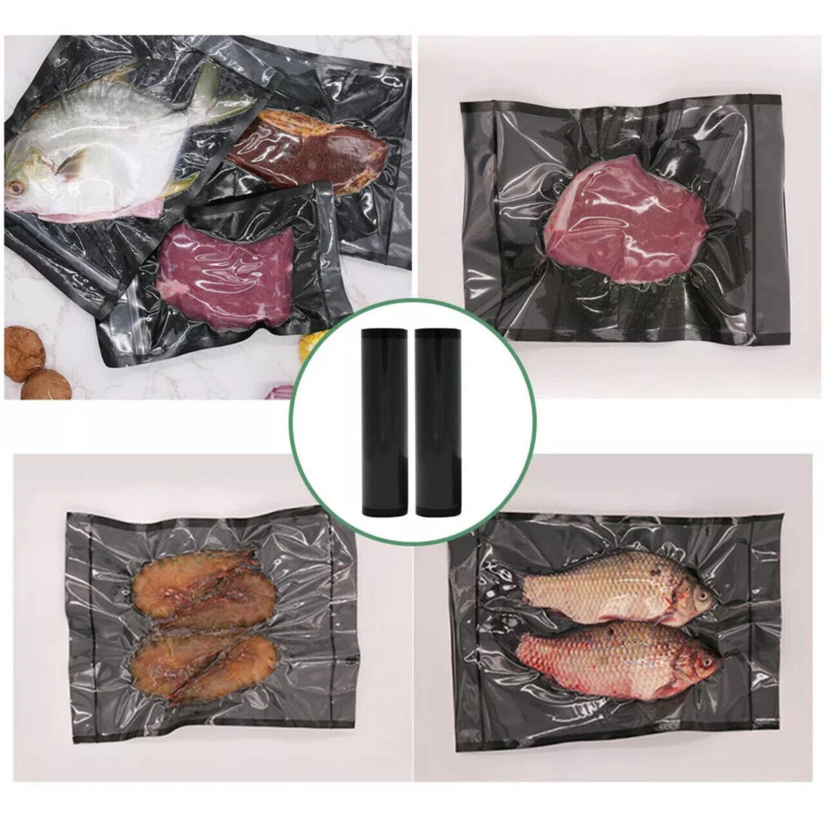 Food Vacuum Seal Bag Rolls Black 28x5m Storage Packaging 1 Roll