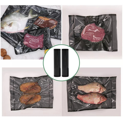 Food Vacuum Seal Bag Rolls Black 28x5m Storage Packaging 1 Roll