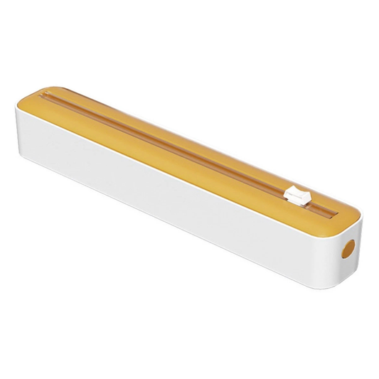 Wrap Plastic Cutter Box Wall Mounted Cling Food Dispenser Yellow
