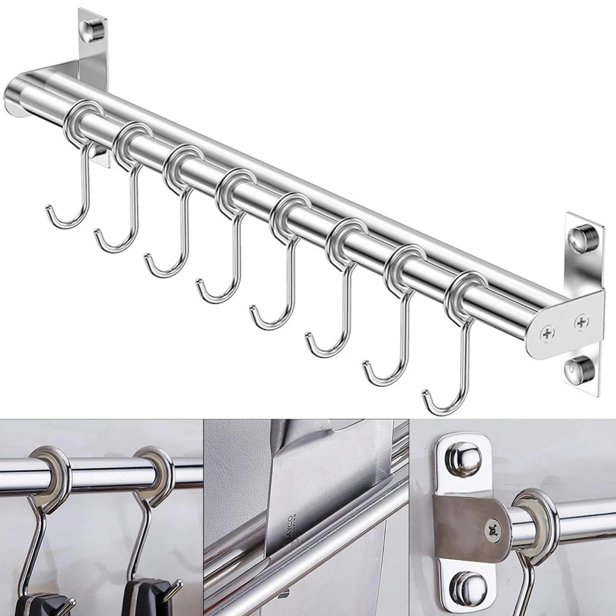 Kitchen Utensil Storage Rack Stainless Steel Counter Organizer