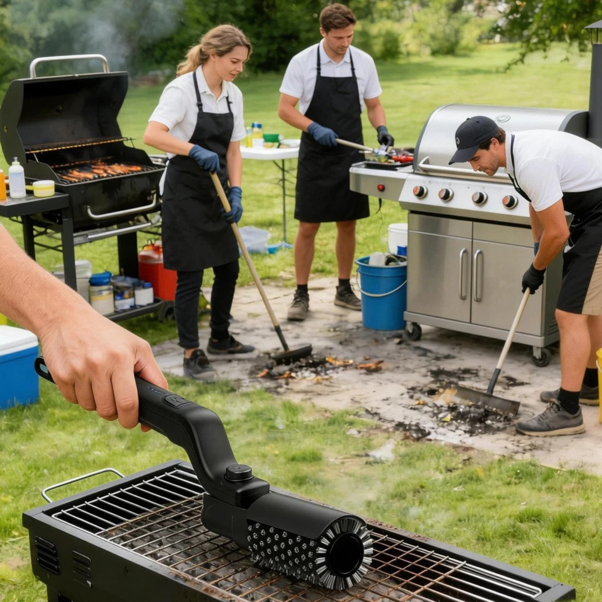 Brush Grill Electric Cordless Rechargeable BBQ Cleaning Tool Scraper