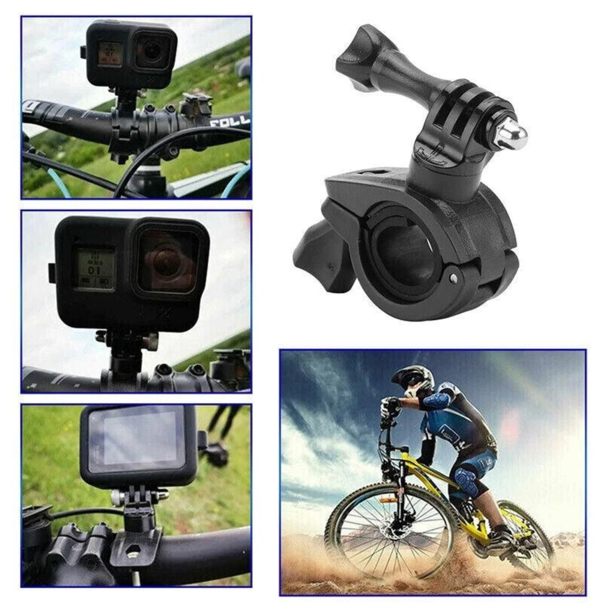 GoPro Hero Handlebar Mount Bicycle Motorcycle Action Camera Holder Bracket Kit