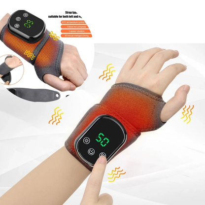 1x Heated Vibration Wrist Brace Electric Wrap for Hand Comfort