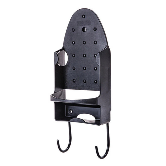 Wall Mount Iron Storage Holder Ironing Board Hanger Rack Black