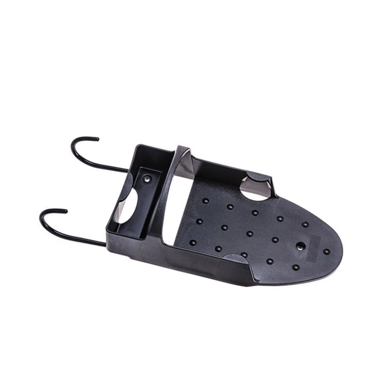 Wall Mount Iron Storage Holder Ironing Board Hanger Rack Black