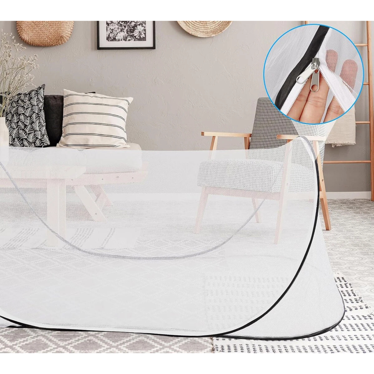 Single Person Portable Mosquito Net Foldable Pop Up Sleeping Tent