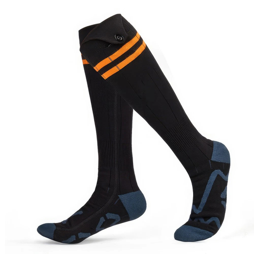 Electric Heated Socks 10000mAh Controlled Rechargeable Foot Warmers Orange