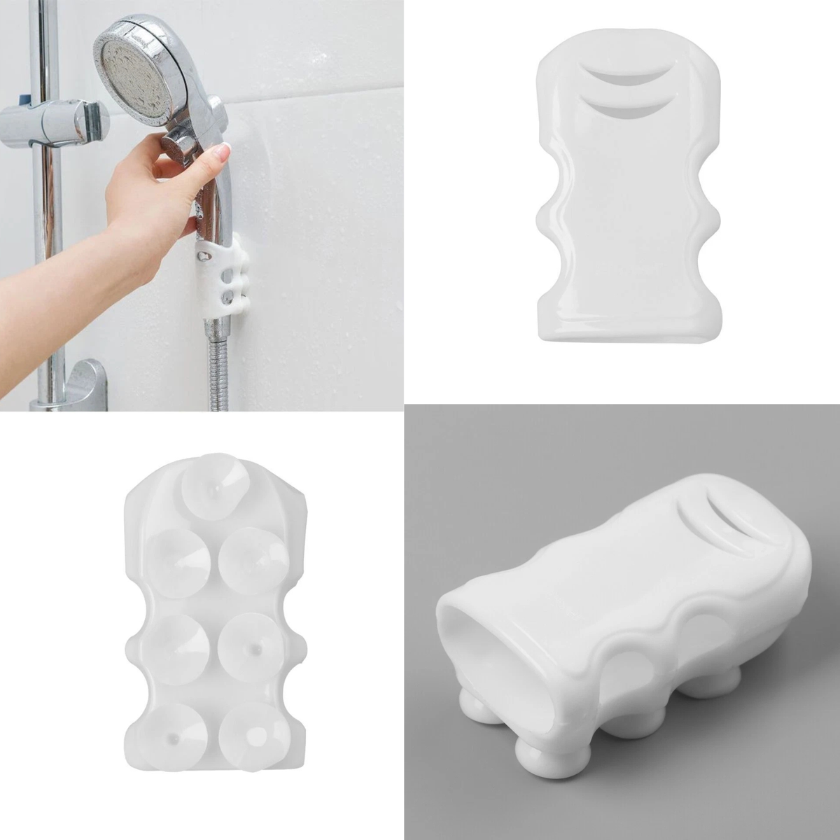 Bathroom Shower Hooks Suction Cup Wall Mounted Holder Style 1