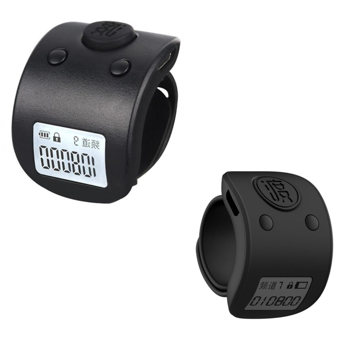 Black Digital Finger Ring Counter LCD Electronic Hand Tally Clicker Counter