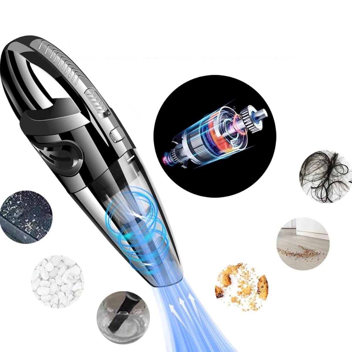 Rechargeable Wireless Handheld Vacuum Cleaner Wet Dry Car Home Cleaning