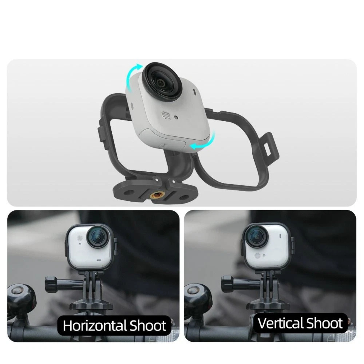 Lightweight Horizontal Vertical Mount Bracket for Insta360 GO Camera
