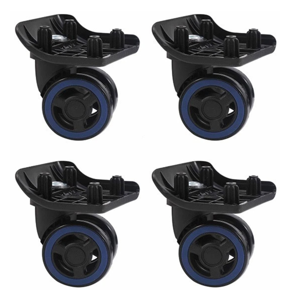 4X Luggage Wheel Replacement 360 Degree Silent Travel Trolley Wheels