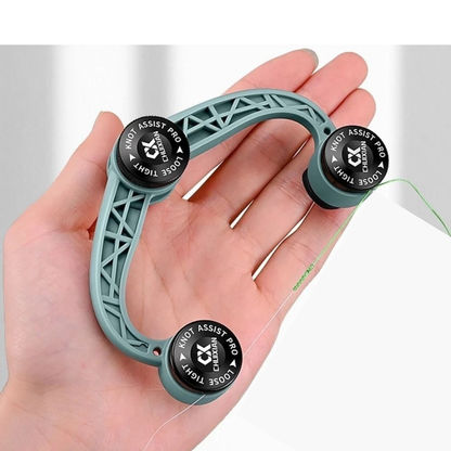 Fishing Knot Assist Tool Green Dual Lock Line Connection Knotter Device