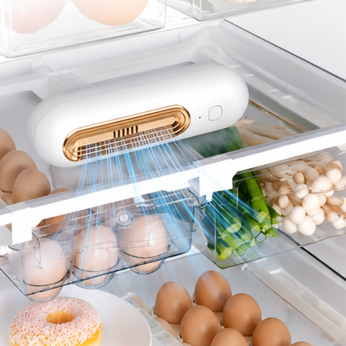 Rechargeable Ozone Air Purifier Refrigerator Shoe Closet Deodorizer Gold