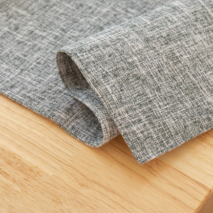 Grey Solid Color Linen Table Runner Dining Table Decorative Cloth