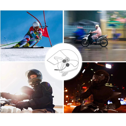 Bluetooth 5.1 Motorcycle Helmet Headset Intercom Microphone System