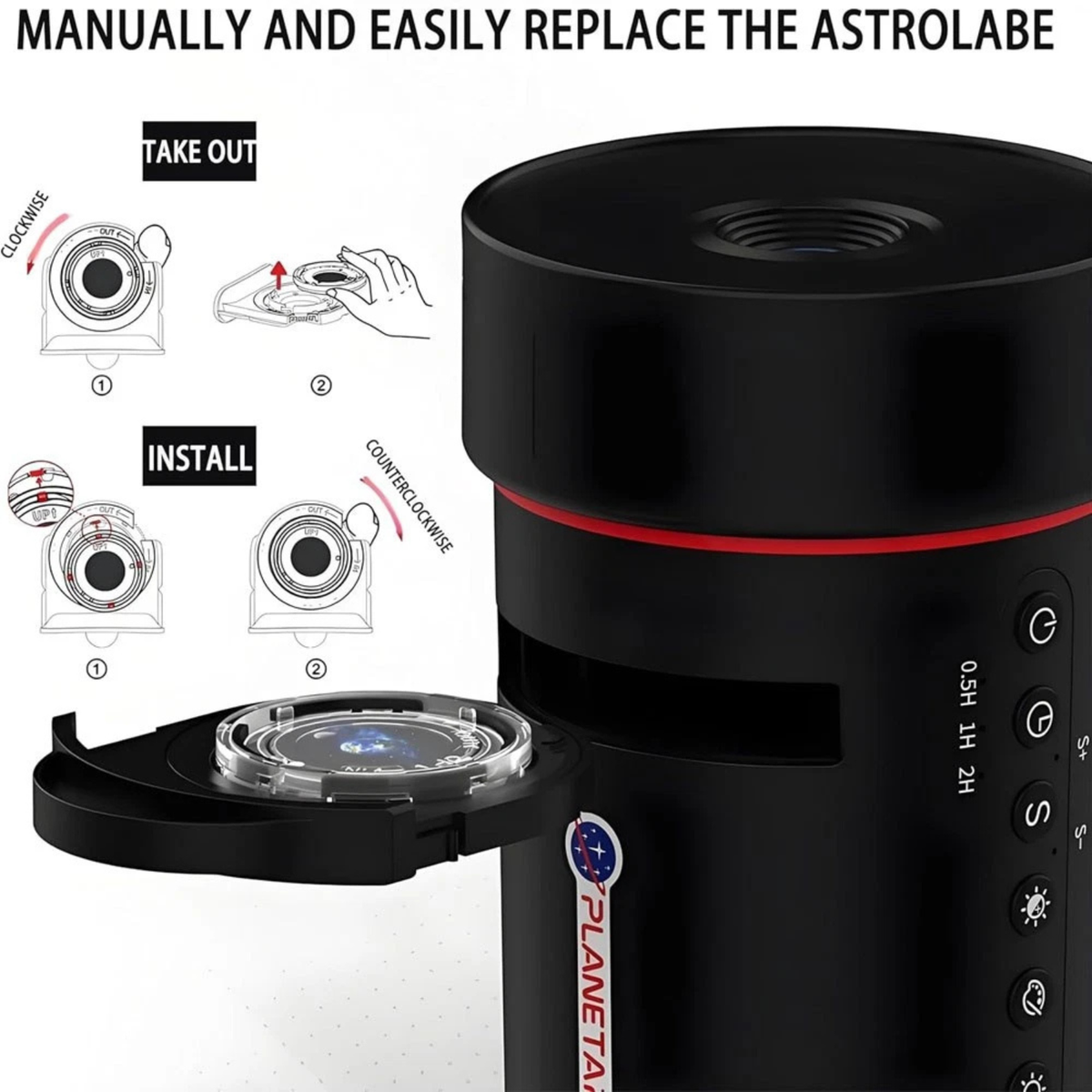 Upgraded Galaxy Star Projector Night Light with Timer Space Planetarium