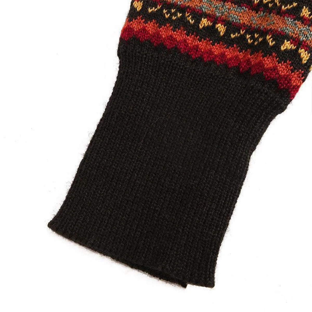 Women's Black Winter Knit Leg Warmers Imitation Wool Knee High Socks