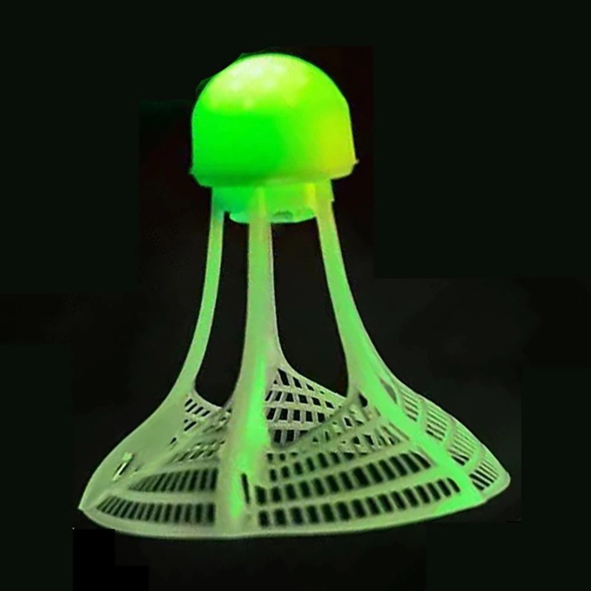 2 Pack Green LED Luminous Badminton Shuttlecocks Night Training Set