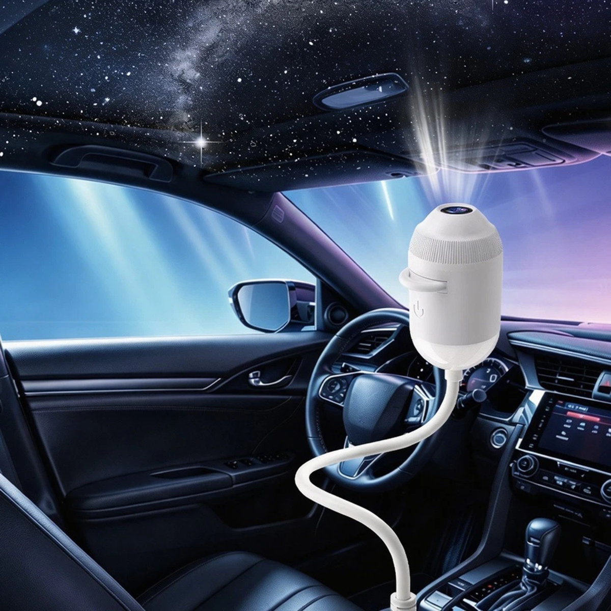 2 in 1 Galaxy Projector Night Light USB Lamp with 24 Projection Films