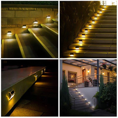 10 Pack Solar 3 LED Deck Lights Outdoor Garden Fence Pathway Steps