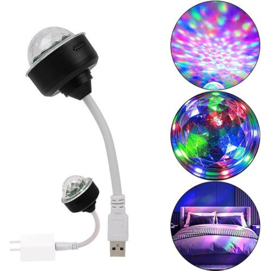 White USB Rotating Disco Light RGB Magic Ball Party Stage Lighting