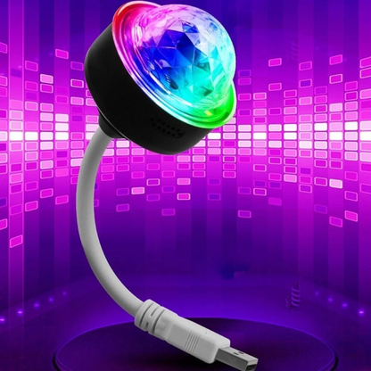White USB Rotating Disco Light RGB Magic Ball Party Stage Lighting