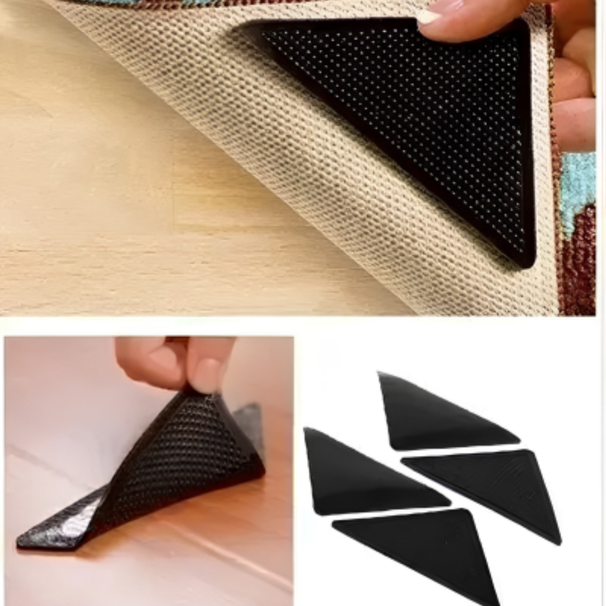 8 Pack Reusable Non Slip Rug Grippers Anti Skid Washable Grip