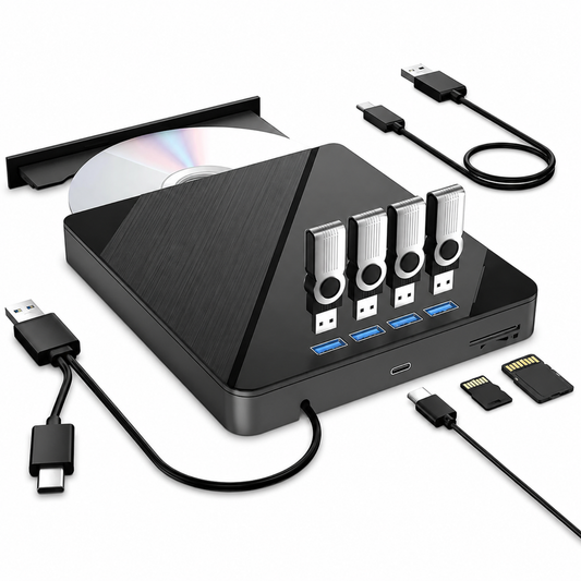 USB 3.0 External CD DVD Drive Burner Reader Writer for Laptop Computer