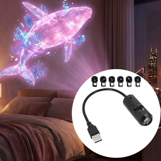 USB Ocean Theme Projector Night Light Galaxy Star Bedroom Lamp