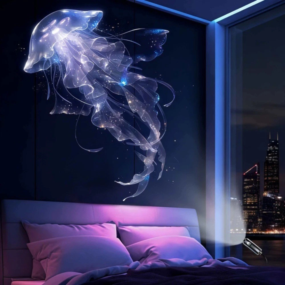 USB Ocean Theme Projector Night Light Galaxy Star Bedroom Lamp