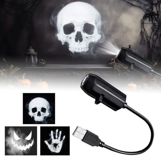3 Pattern Skull Projection Lamp Halloween Night Light USB Ceiling Projector