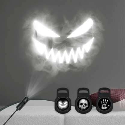 3 Pattern Skull Projection Lamp Halloween Night Light USB Ceiling Projector