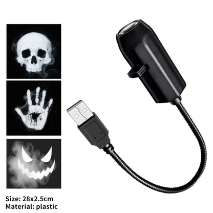 3 Pattern Skull Projection Lamp Halloween Night Light USB Ceiling Projector