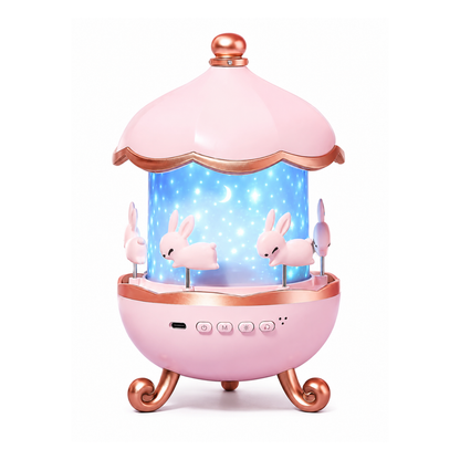 21 Films Carousel Star Projector Night Light 360° Rotating Rechargeable