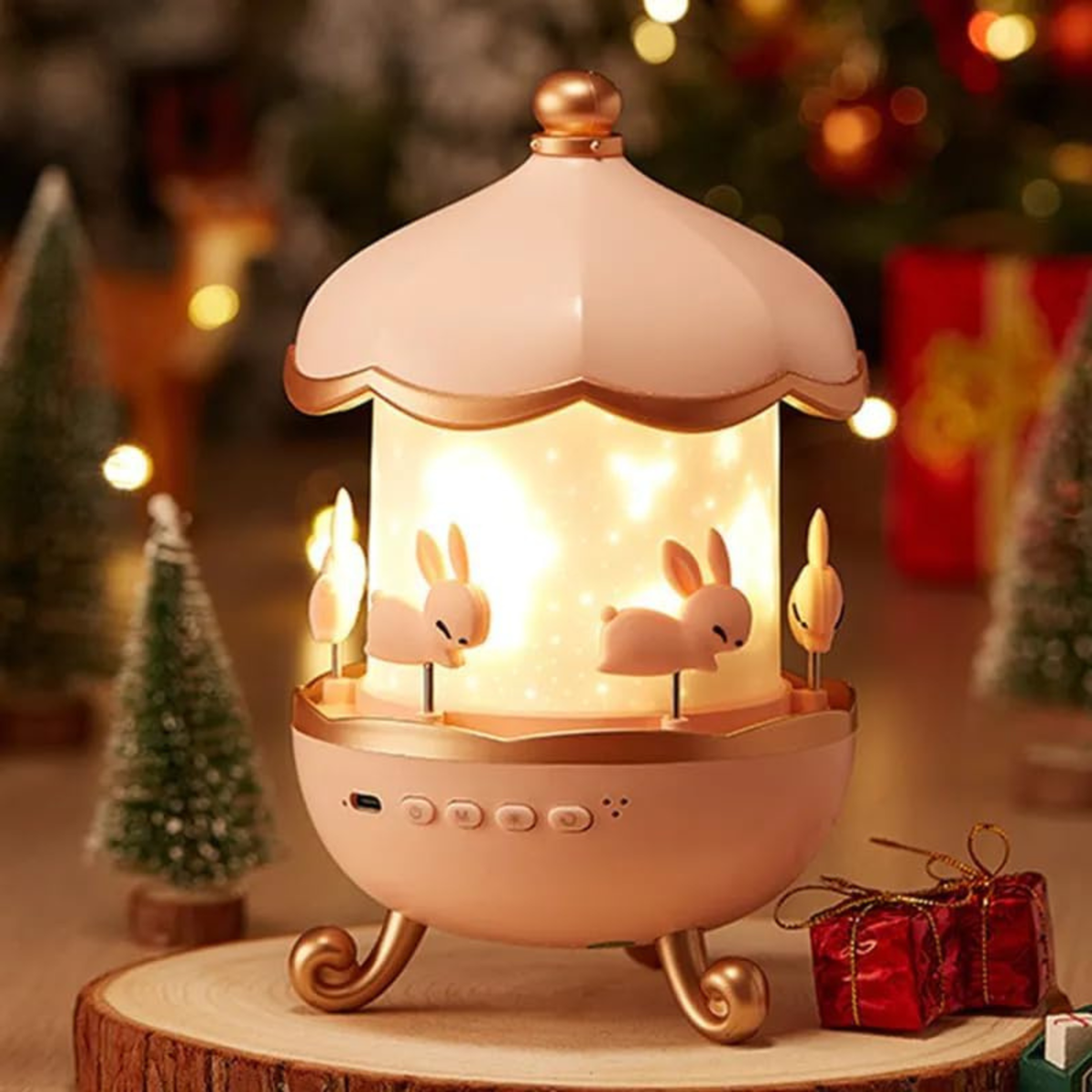 21 Films Carousel Star Projector Night Light 360° Rotating Rechargeable
