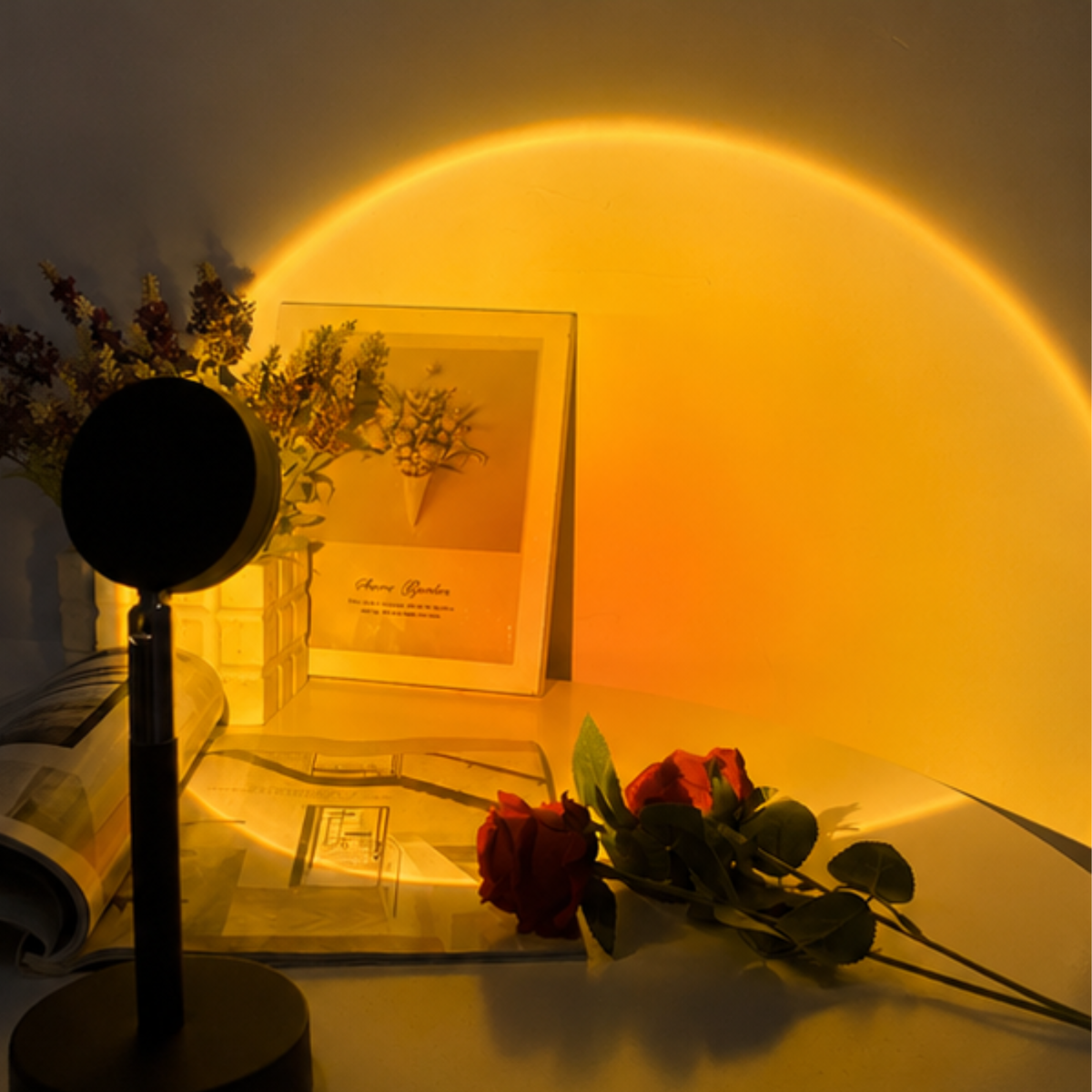 Sunset Projection Lamp LED Rainbow Night Light Home Decor Bedroom Light