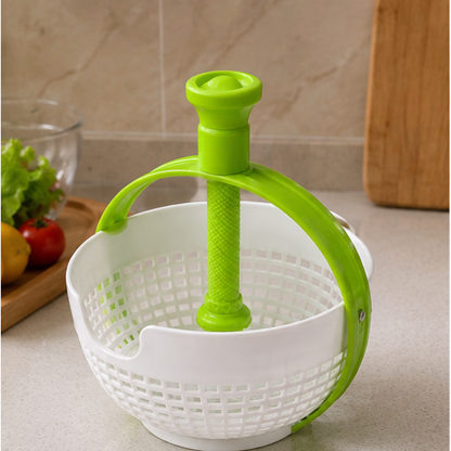Manual Salad Spinner Vegetable Fruit Washer Drain Basket Kitchen Cleaner