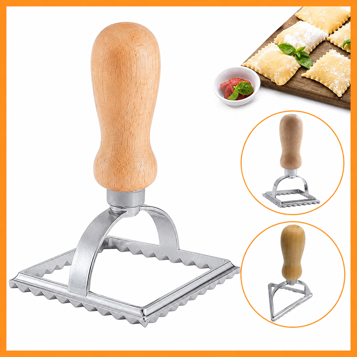 3x Dumpling Mould Set Ravioli Cookie Embossed Pastry Cutter Kitchen