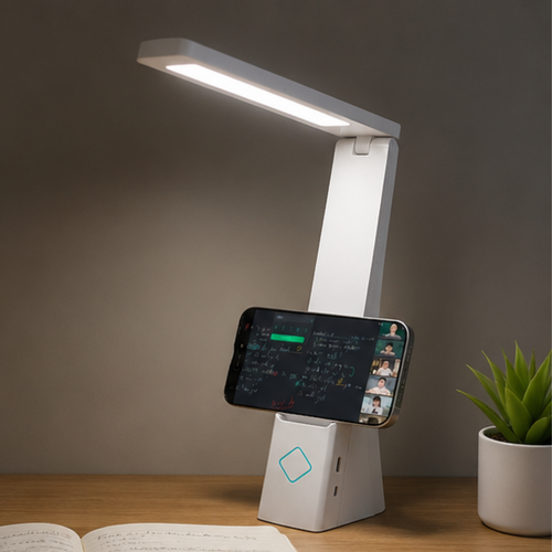 White LED Desk Lamp USB Rechargeable Dimmable Study Light Reading Lamp Desk