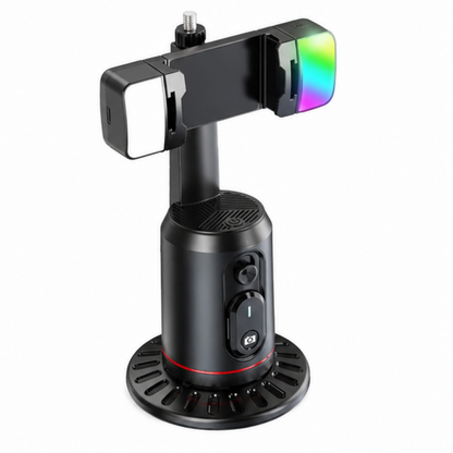 AI Smart Gimbal Tripod 360 Face Tracking Phone Holder 2 Lights Stabilizer